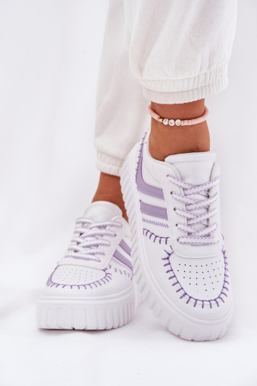 Sneakers modeļa apavi Sieviešu ar platformu Violeta krāsa Ofenale 2