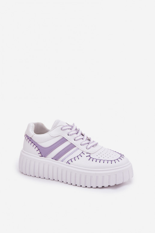 Sneakers modeļa apavi Sieviešu ar platformu Violeta krāsa Ofenale