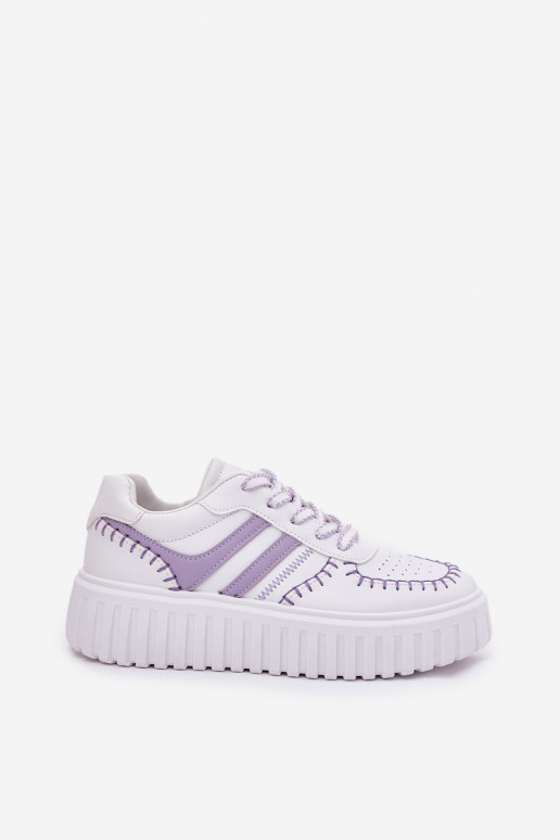 Sneakers modeļa apavi Sieviešu ar platformu Violeta krāsa Ofenale