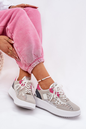 sporta apavi Sieviešu ar tīkliņu Un kniedes Pelēkas krāsas Ogalda