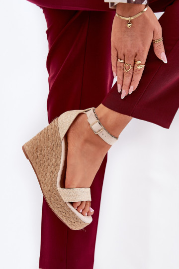 Sieviešu basenes Uz Ķīļa Ar bizi smilšu krāsas Adelio