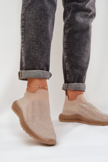 Paslīdēt uz sporta apavi Sieviešu Ar Dekorāciju D&A TIN121 smilšu krāsas 2