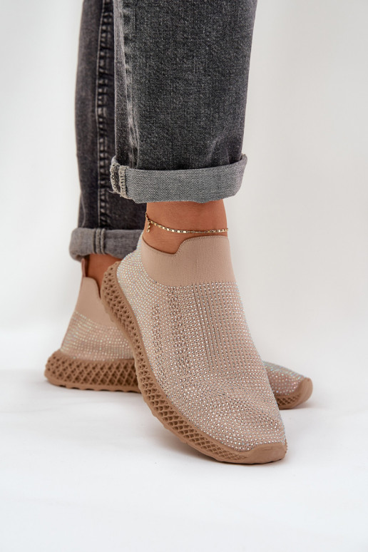 Paslīdēt uz sporta apavi Sieviešu Ar Dekorāciju D&A TIN121 smilšu krāsas Paslīdēt uz sporta apavi Sieviešu Ar Dekorāciju D&A TIN121 smilšu krāsas