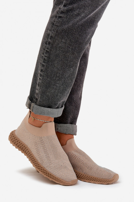 Paslīdēt uz sporta apavi Sieviešu Ar Dekorāciju D&A TIN121 smilšu krāsas Paslīdēt uz sporta apavi Sieviešu Ar Dekorāciju D&A TIN121 smilšu krāsas