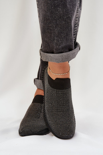 Paslīdēt uz sporta apavi Sieviešu Ar Dekorāciju D&A TIN121 melnas krāsas 2