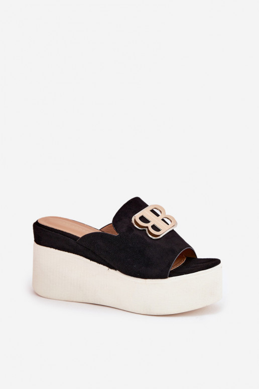 Čības ar platformu I Koturnie ar ornamentiem melnas krāsas Tanonea Čības ar platformu I Koturnie ar ornamentiem melnas krāsas Tanonea