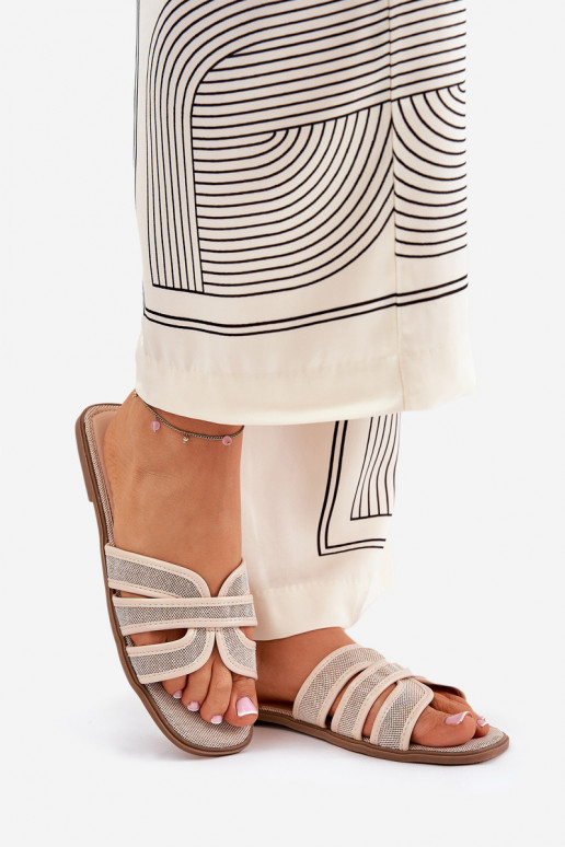 Klasiska modeļa Čības Sieviešu dzīvoklis smilšu krāsas Scazze