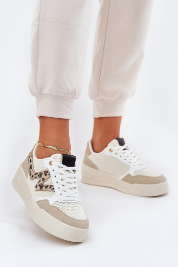 sporta apavi Sieviešu ar platformu ar leoparda kažokādas rakstu smilšu krāsas Lorori 2