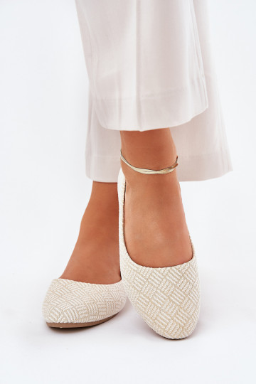 Balerīnas Sieviešu dzīvoklis ar mirdzumu Zelta krāsas Tatorelis 2