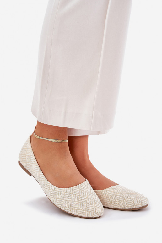 Balerīnas Sieviešu dzīvoklis ar mirdzumu Zelta krāsas Tatorelis