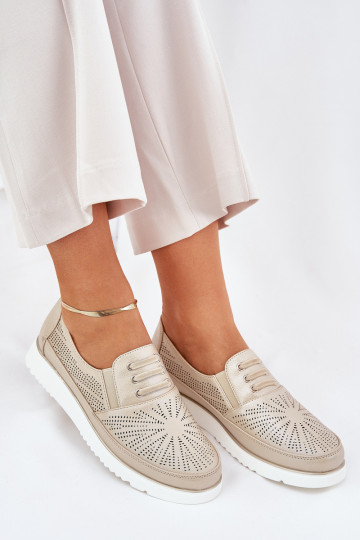 apavi Sieviešu Paslīdēt uz Ažūrs Zelta krāsas Azethia