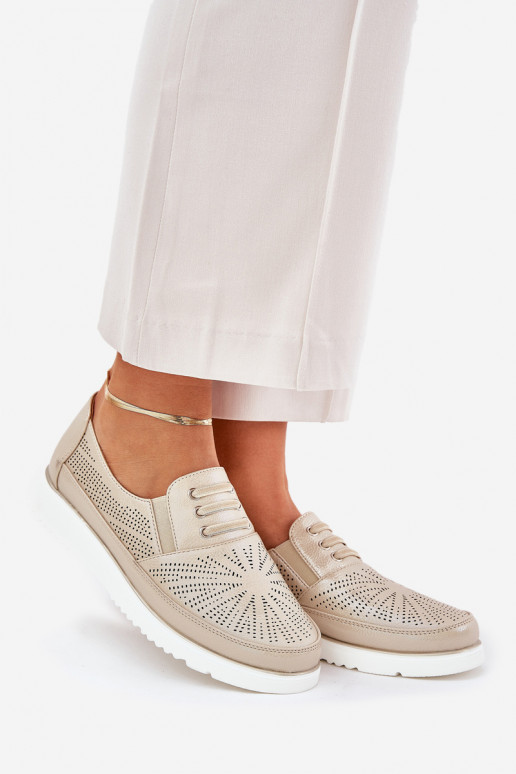 apavi Sieviešu Paslīdēt uz Ažūrs Zelta krāsas Azethia