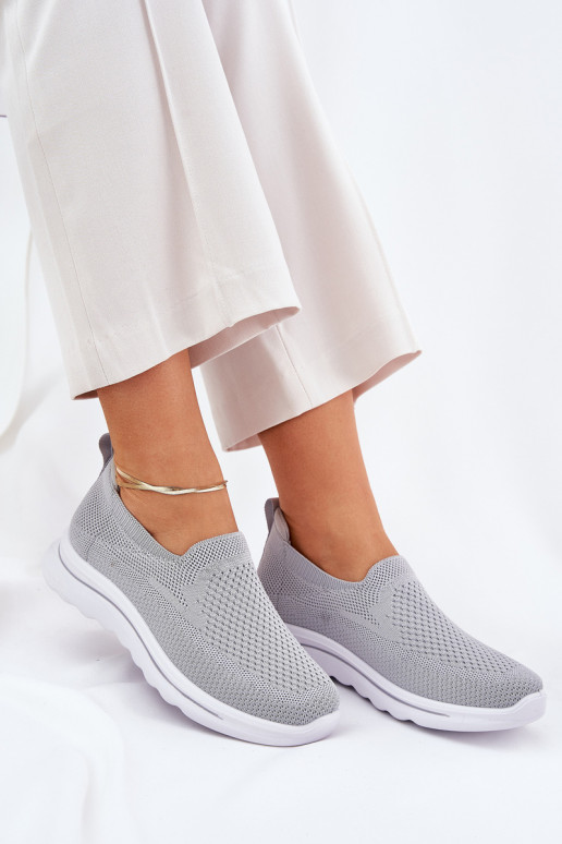 Sieviešu Sporta apavi Auduma Paslīdēt uz Pelēkas krāsas Adiora Sieviešu Sporta apavi Auduma Paslīdēt uz Pelēkas krāsas Adiora