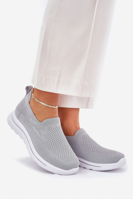 Sieviešu Sporta apavi Auduma Paslīdēt uz Pelēkas krāsas Adiora Sieviešu Sporta apavi Auduma Paslīdēt uz Pelēkas krāsas Adiora