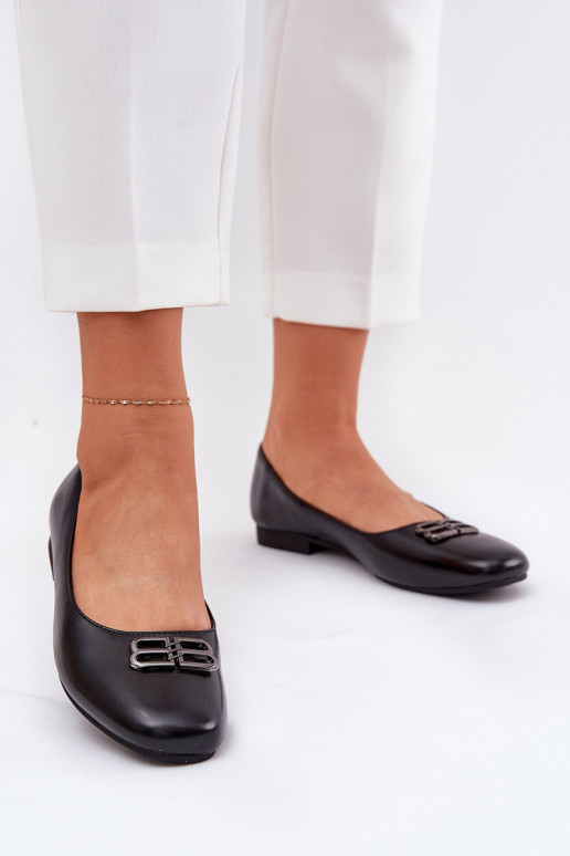 Eleganta stila Balerīnas Sieviešu ar ornamentiem Vinceza 62206 melnas krāsas Eleganta stila Balerīnas Sieviešu ar ornamentiem Vinceza 62206 melnas krāsas