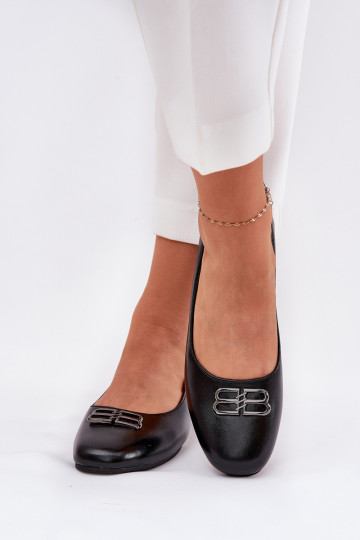 Eleganta stila Balerīnas Sieviešu ar ornamentiem Vinceza 62206 melnas krāsas 2