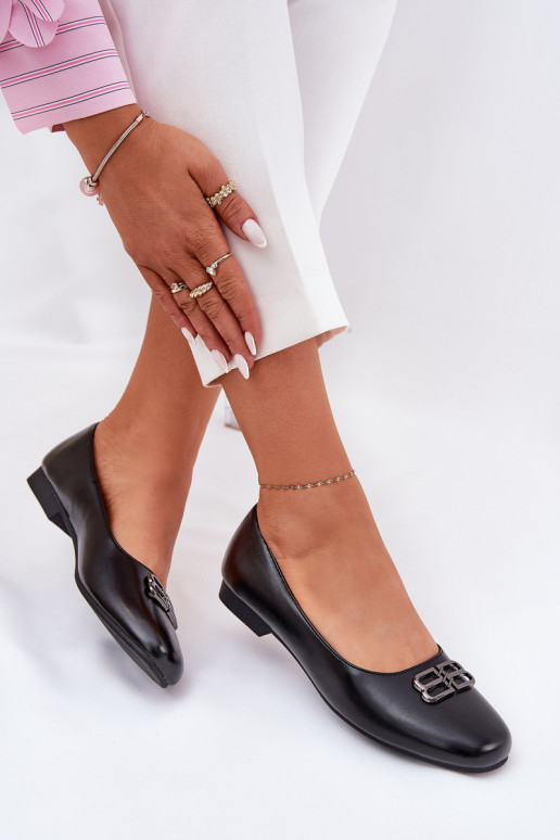 Eleganta stila Balerīnas Sieviešu ar ornamentiem Vinceza 62206 melnas krāsas Eleganta stila Balerīnas Sieviešu ar ornamentiem Vinceza 62206 melnas krāsas