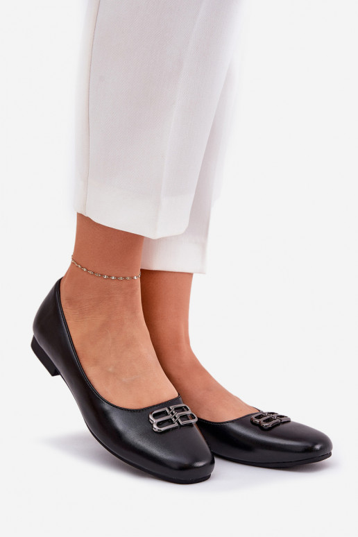 Eleganta stila Balerīnas Sieviešu ar ornamentiem Vinceza 62206 melnas krāsas Eleganta stila Balerīnas Sieviešu ar ornamentiem Vinceza 62206 melnas krāsas