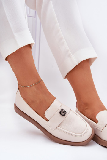 sieviešu mokasīni Eleganta stila Ar greznu Tā irzsm Detalem Vinceza 62208 smilšu krāsas