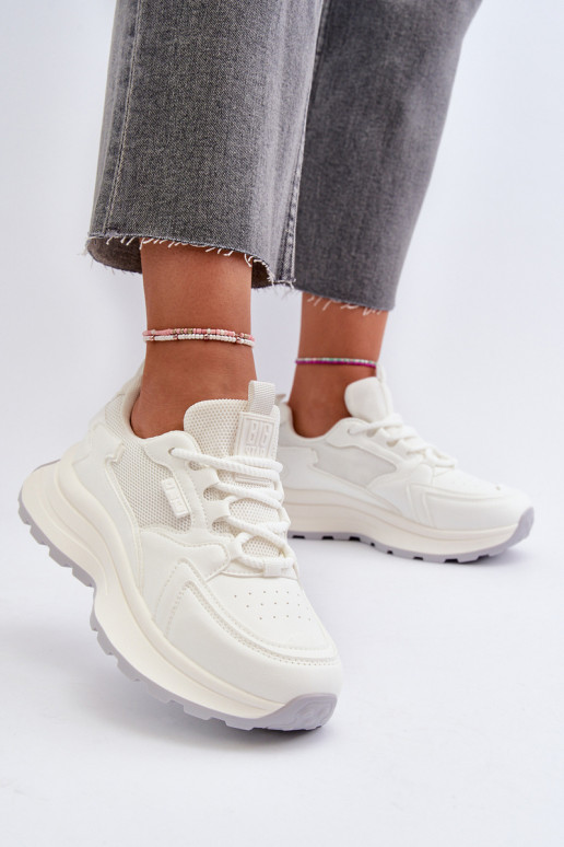 Sneakers modeļa apavi Sieviešu HI-POLY SYSTEM Big Star NN274A107 baltas krāsas Sneakers modeļa apavi Sieviešu HI-POLY SYSTEM Big Star NN274A107 baltas krāsas