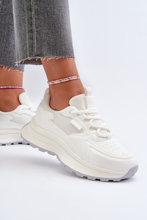 Sneakers modeļa apavi Sieviešu HI-POLY SYSTEM Big Star NN274A107 baltas krāsas Sneakers modeļa apavi Sieviešu HI-POLY SYSTEM Big Star NN274A107 baltas krāsas