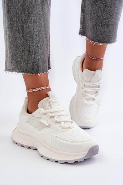 Sneakers modeļa apavi Sieviešu HI-POLY SYSTEM Big Star NN274A107 baltas krāsas Sneakers modeļa apavi Sieviešu HI-POLY SYSTEM Big Star NN274A107 baltas krāsas