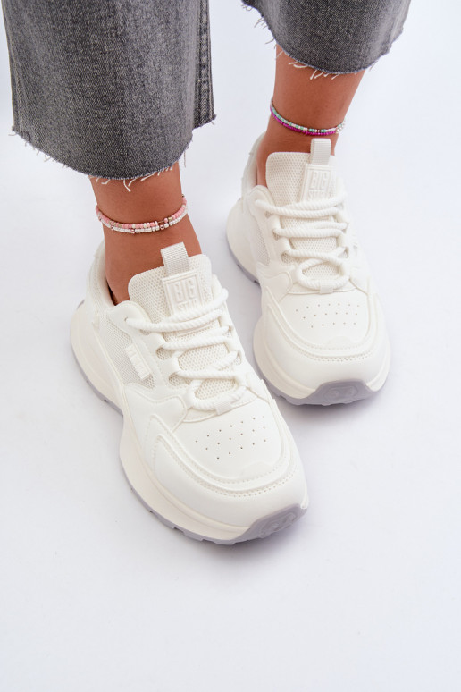 Sneakers modeļa apavi Sieviešu HI-POLY SYSTEM Big Star NN274A107 baltas krāsas Sneakers modeļa apavi Sieviešu HI-POLY SYSTEM Big Star NN274A107 baltas krāsas