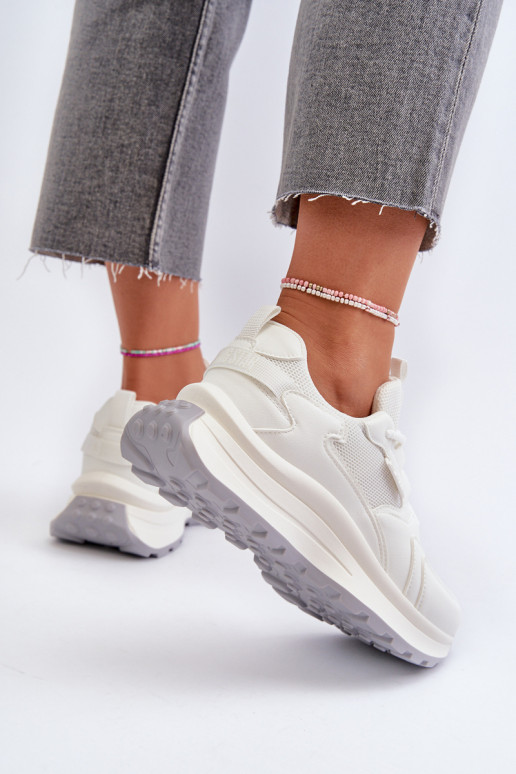 Sneakers modeļa apavi Sieviešu HI-POLY SYSTEM Big Star NN274A107 baltas krāsas Sneakers modeļa apavi Sieviešu HI-POLY SYSTEM Big Star NN274A107 baltas krāsas