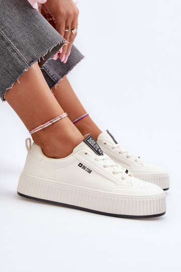 Sneakers modeļa apavi Sieviešu ar platformu Big Star NN274254 baltas krāsas 2