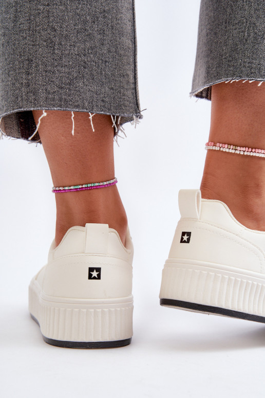 Sneakers modeļa apavi Sieviešu ar platformu Big Star NN274254 baltas krāsas