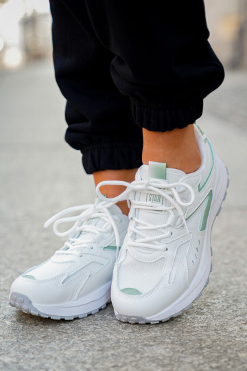 Sporta apavi sievietēm Big Star NN274A095 HI-POLY SYSTEM baltas-zaļas krāsas 2