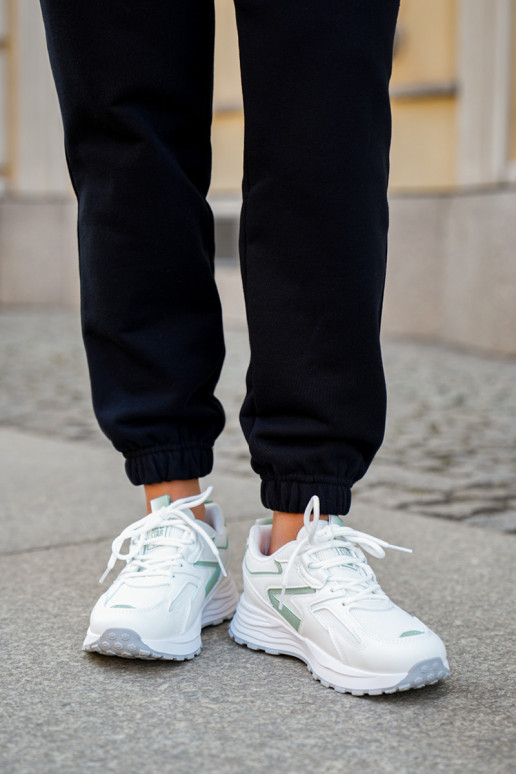 Sporta apavi sievietēm Big Star NN274A095 HI-POLY SYSTEM baltas-zaļas krāsas Sporta apavi sievietēm Big Star NN274A095 HI-POLY SYSTEM baltas-zaļas krāsas