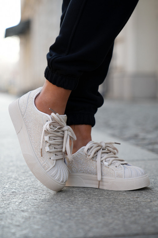 Sneaker stila apavi Moteriškas ar dekorāciju ar platformu smilšu krāsā Sneaker stila apavi Moteriškas ar dekorāciju ar platformu smilšu krāsā