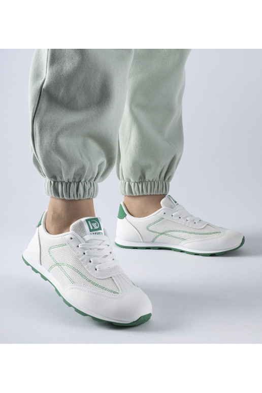 Baltas un zaļas sporta sneakers
