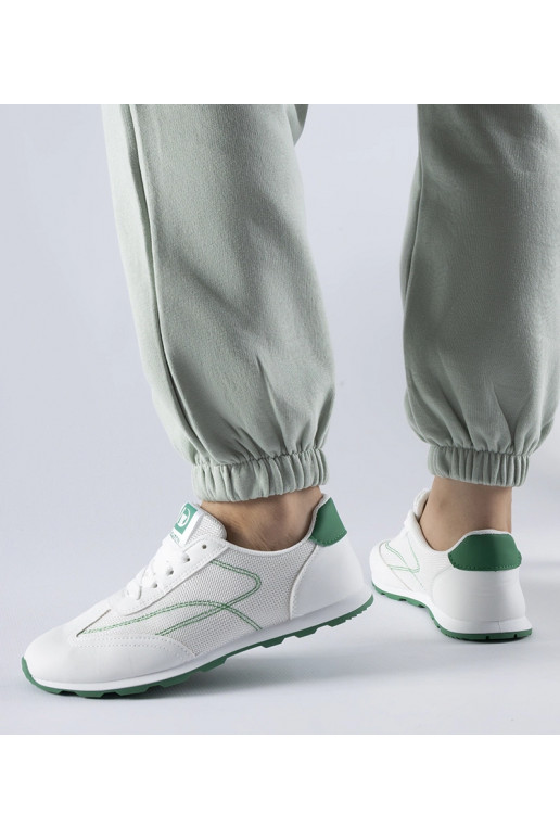 Baltas un zaļas sporta sneakers