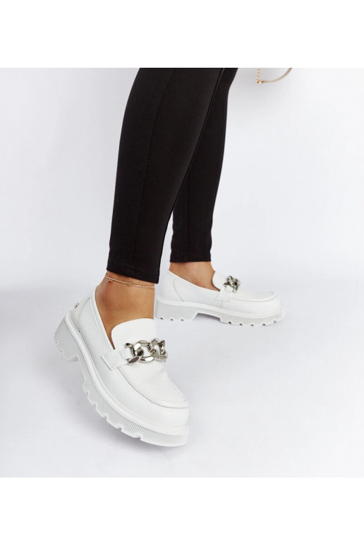 Baltie ādas mokasīni GOE LL2N4038