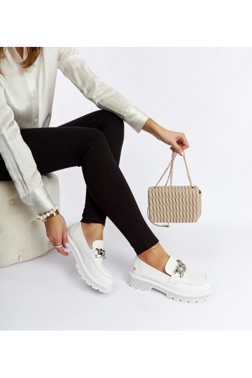 Baltie ādas mokasīni GOE LL2N4038